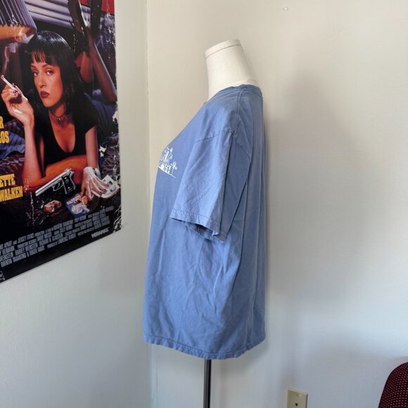 Disney Disneyland California Adventure Light Blue and White Graphic Tee Shirt - Picture 10 of 13